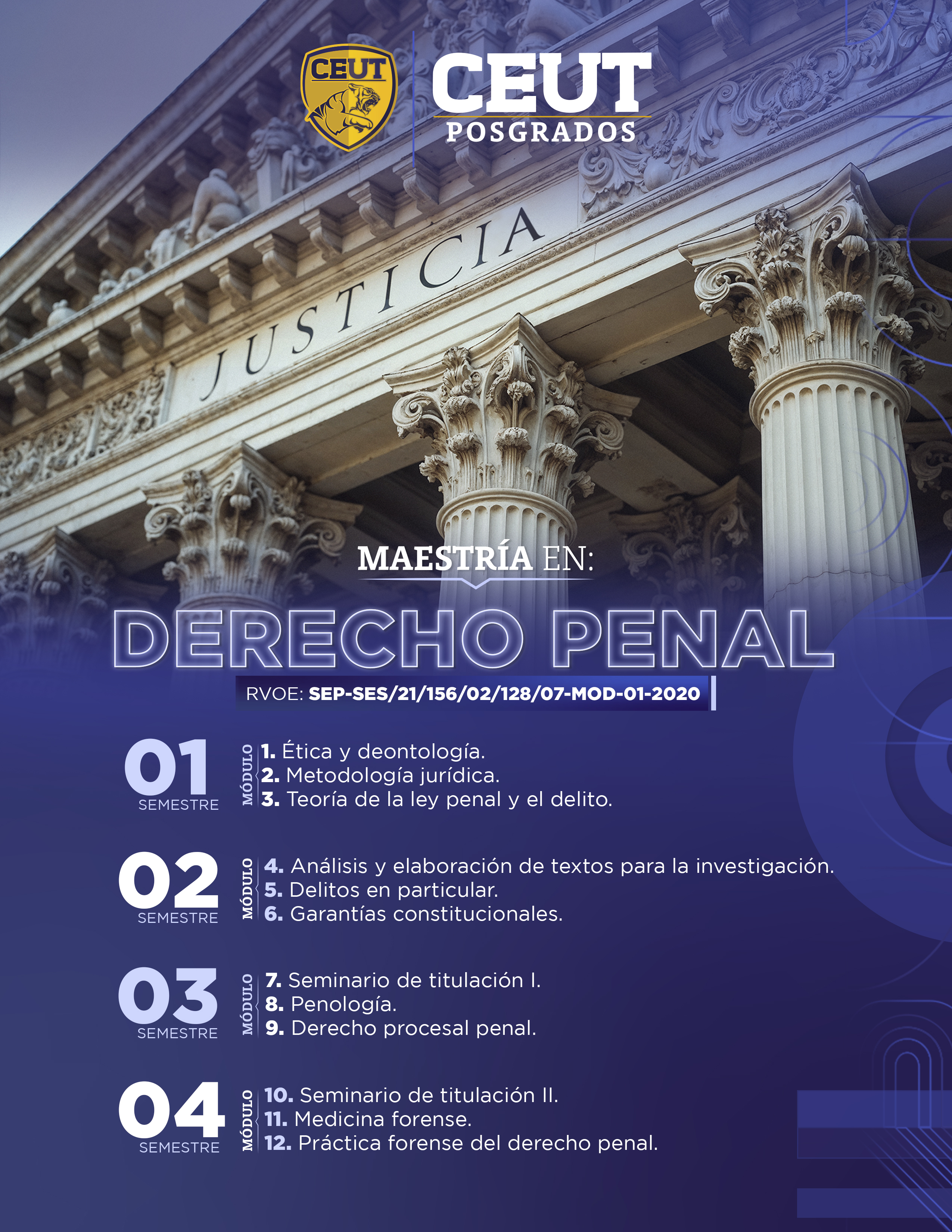 Plan de Estudios - Maestría en Derecho Penal